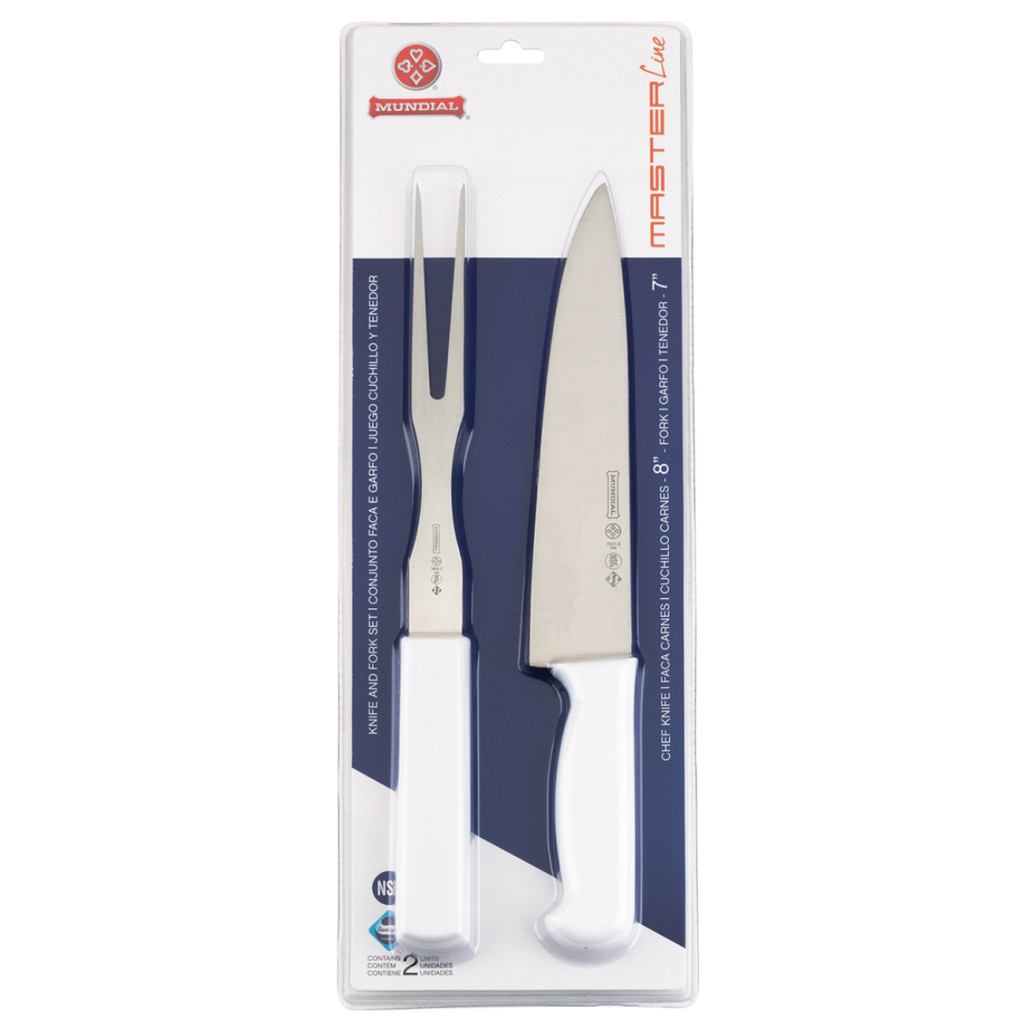 Kit Churrasco Garfo + Faca  Master Line Mundial Churrasqueiro - Qualidade Mundial