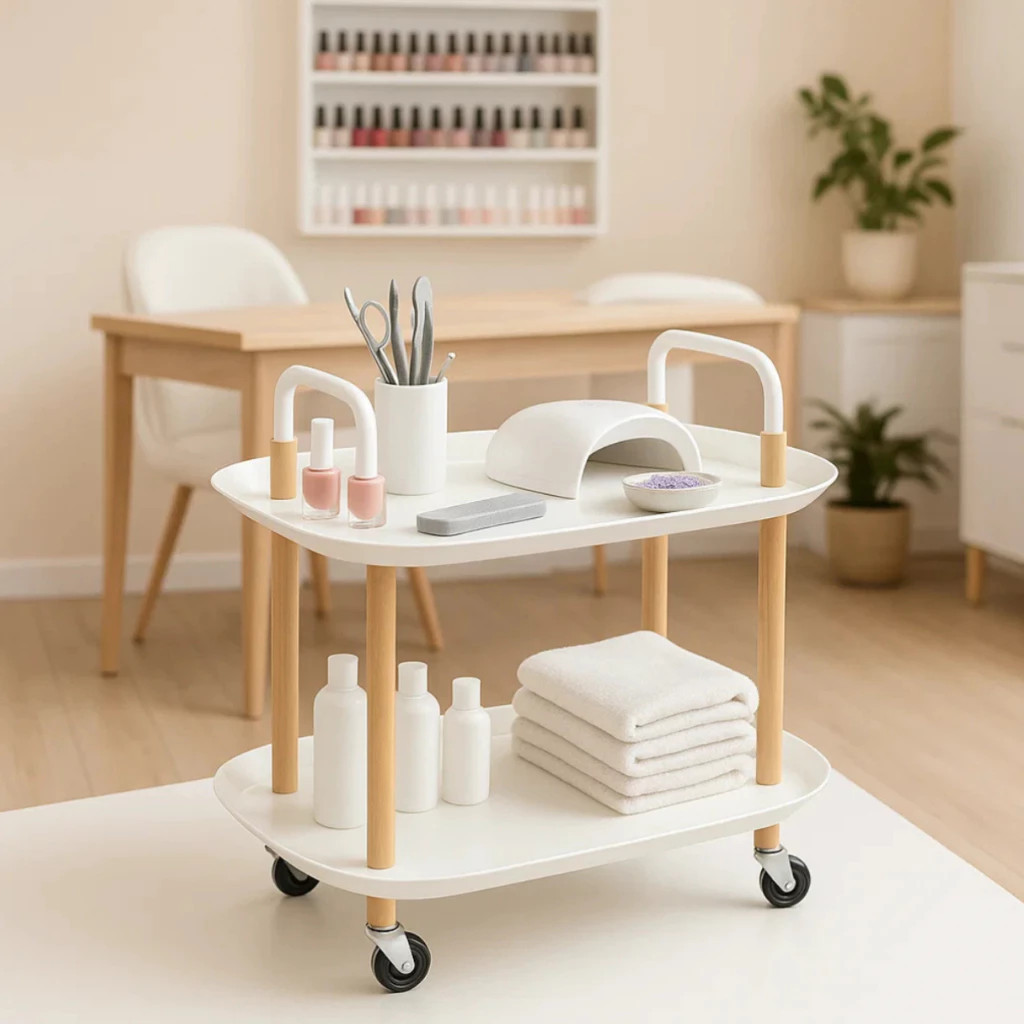 Carrinho Organizador Mesinha Branco Rack Prateleiras Estante Móvel Cozinha Casa Suporte Sala