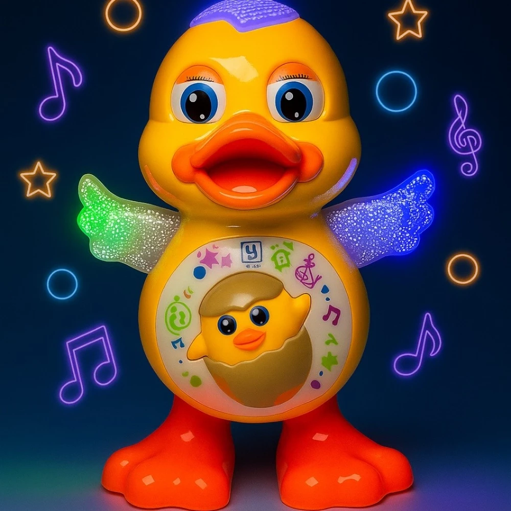 Patinho Dançante Com Luzes Pato Dançarino Musica Criança Brinquedo
