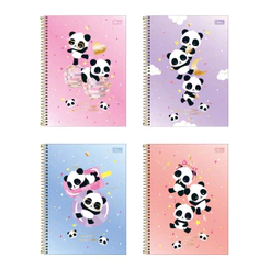Caderno espiral capa dura universitário 1x1 80 folhas Lovely Friend Tilibra