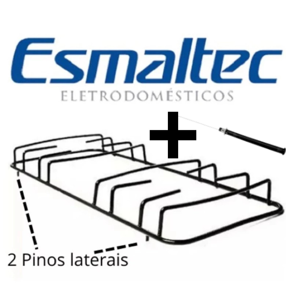 Kit 2 Grelhas  Para Fogão Esmaltec Veneza Bali Agata com Pino lateral em Oferta na Shopee