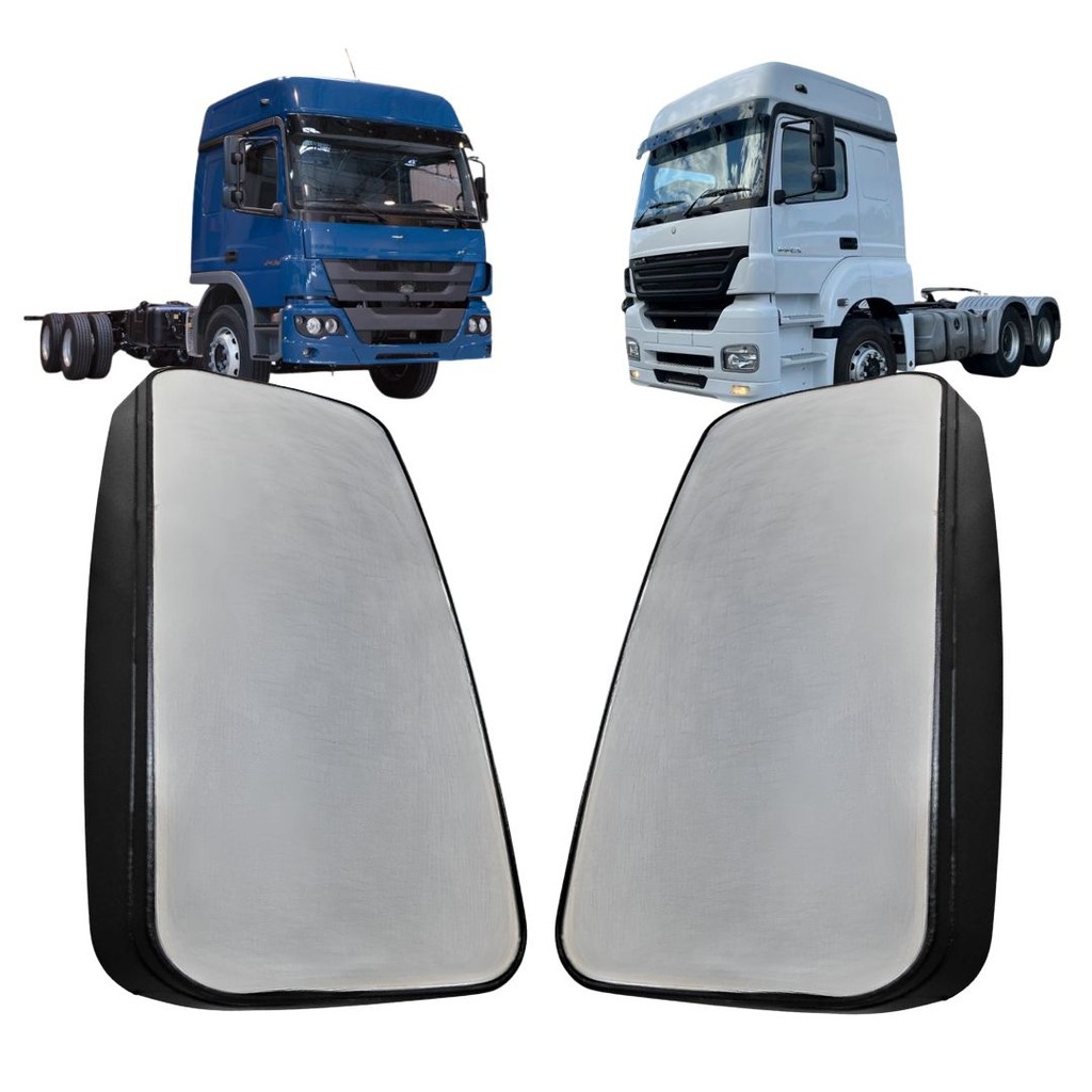 Par Espelho Retrovisor Para Mercedes Benz Axor Atego Convexo Sem Desembaçador e Braço em Oferta na Shopee