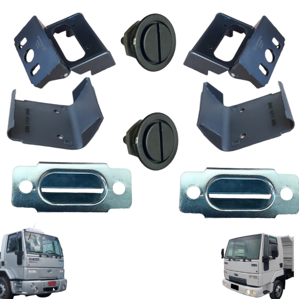 Kit Capô Pino Trava+presilha+dobradiça E Tampa Ford Cargo G1