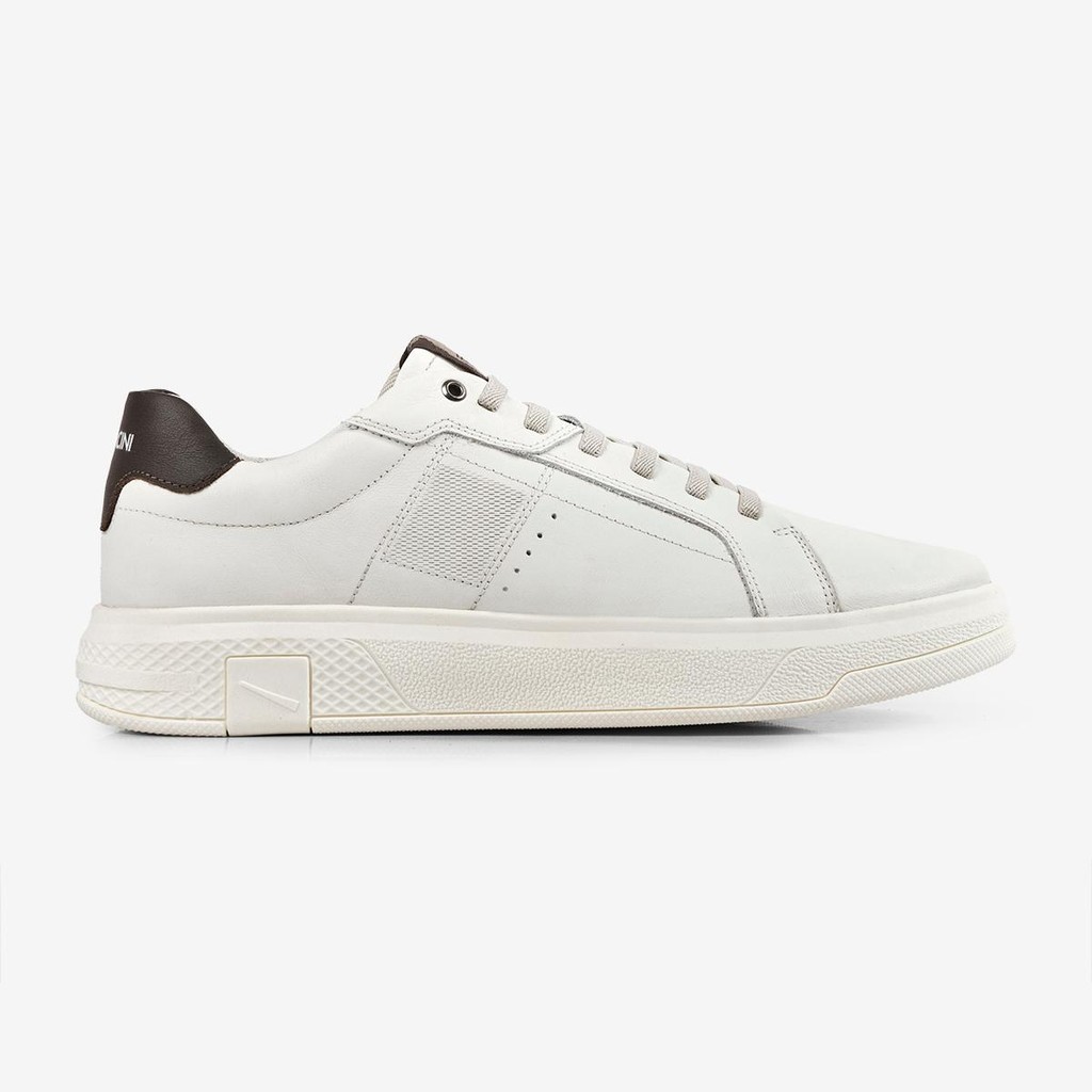 Tênis Masculino Couro Legítimo Ferracini Fechamento Elástico Dream Branco 9060-683B