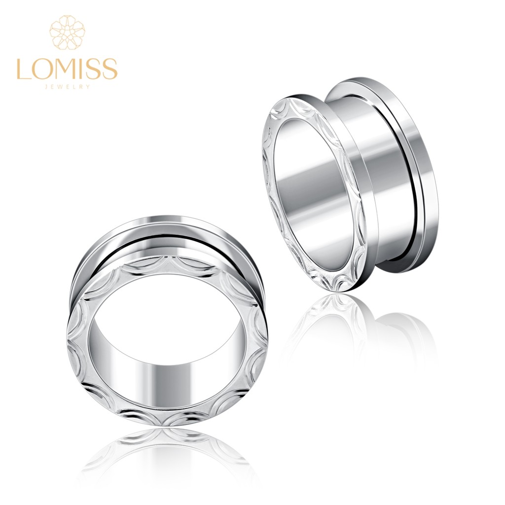 Alargador de Orelha Personalizado Aço Cirúrgico Topo Desenhado em Oferta na Shopee