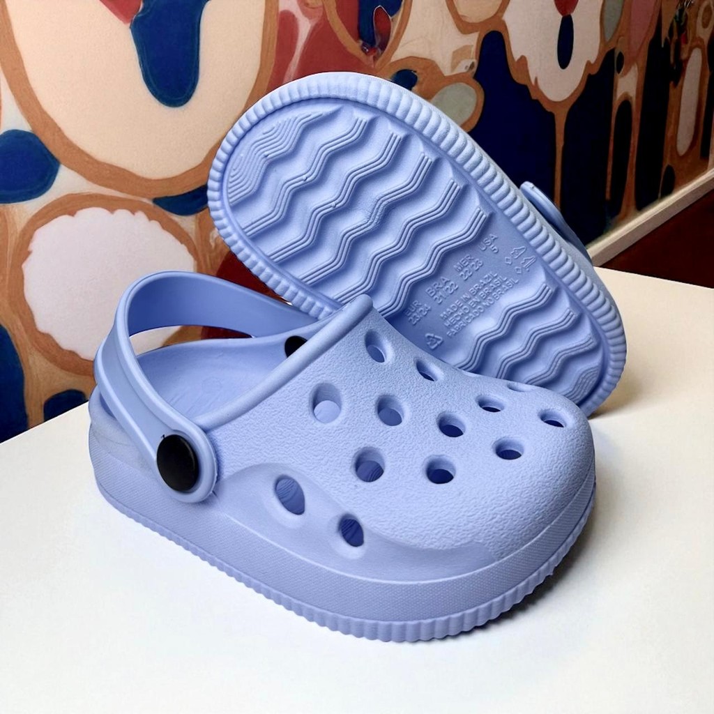 Babuche Sandalia Infantil Injetado Menino Menina Solado Tratorado Antiderrapante Macio em Oferta na Shopee