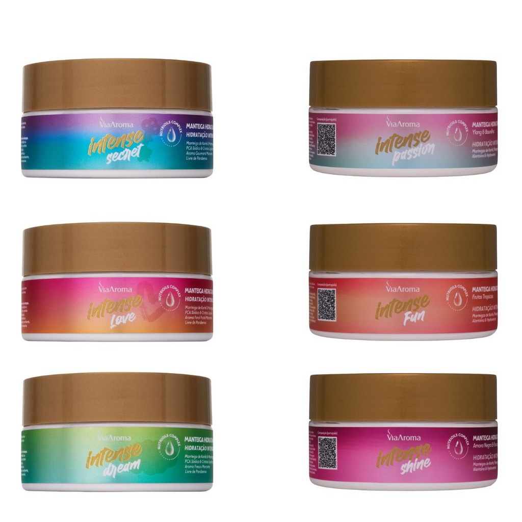Manteiga Hidratante Desodorante Intense Via Aroma - 200g em Oferta na Shopee