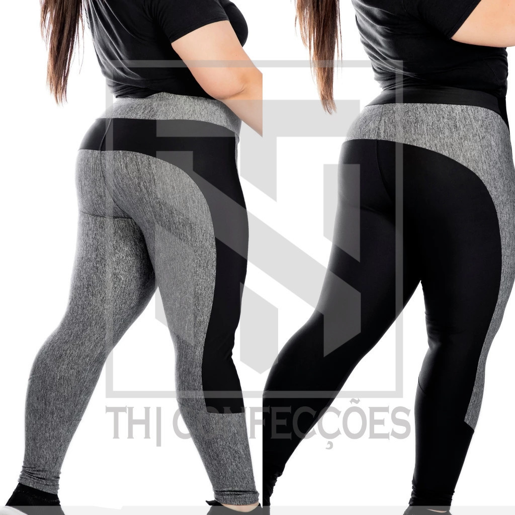 Kit 2 Leggings Plus Size ModelaBumbum | Cintura Alta | Conforto + Estilo | em Oferta na Shopee