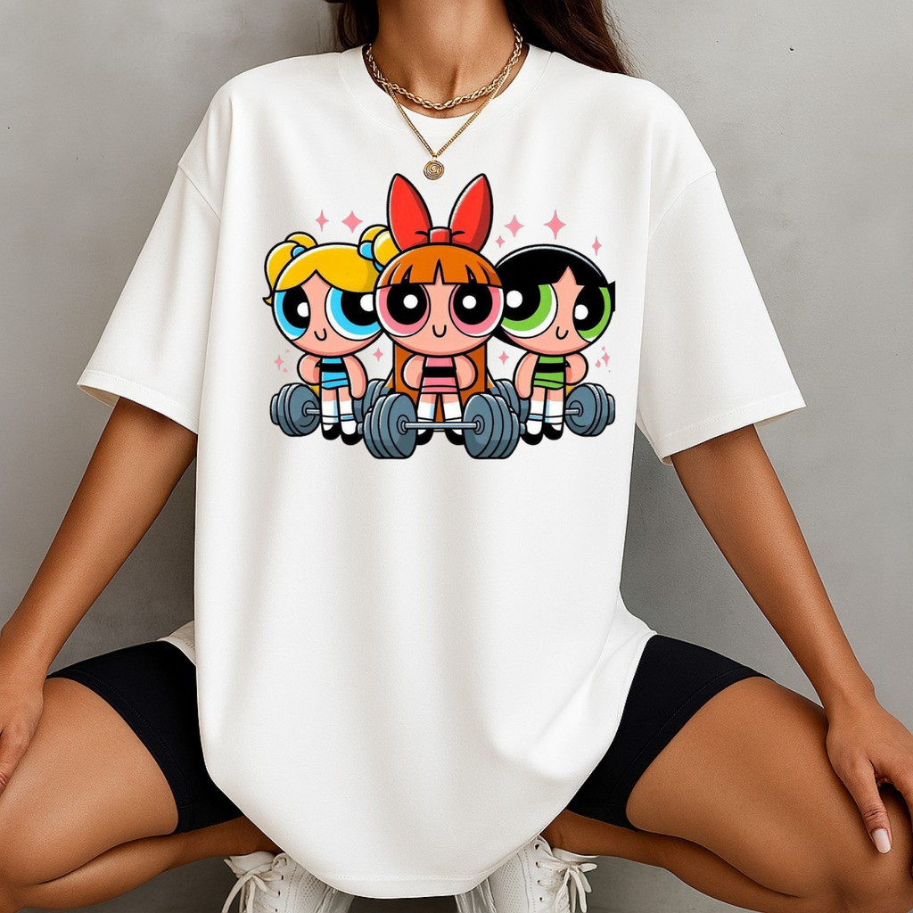Camiseta Oversized Streetwear Meninas Super Poderosas Algodão STORE MAIDA