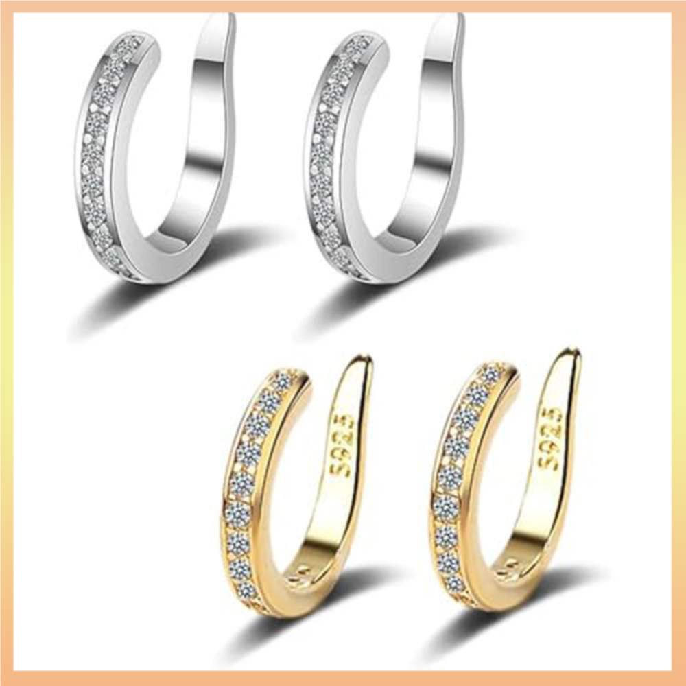 Brincos Ajustáveis De Prata Ergonômicos Minimalistas Hipoalergênicos Para Fotos , Casamentos , Reuniões em Oferta na Shopee