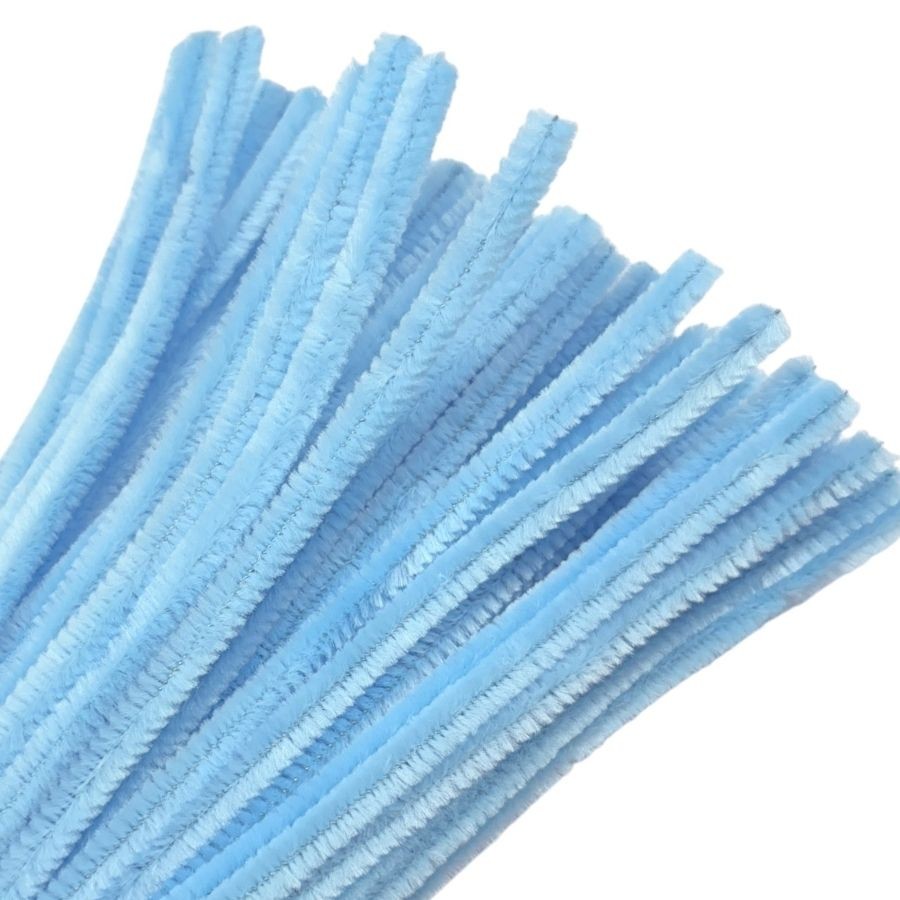 Haste de Chenille 30cm - Azul Claro - 100 unidades - Art Montagem - Rizzo em Oferta na Shopee