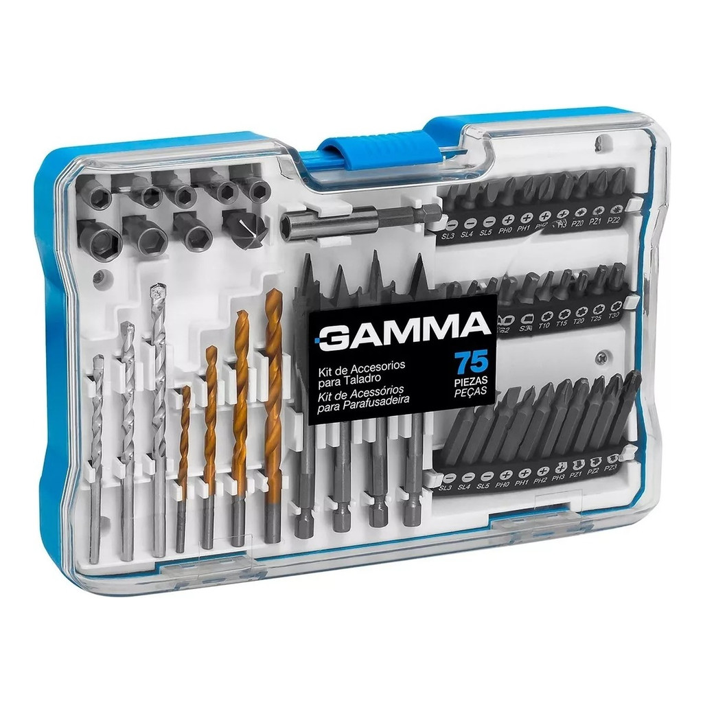 Kit De Acessórios Para Furadeira E Parafusadeira Gamma em Oferta na Shopee