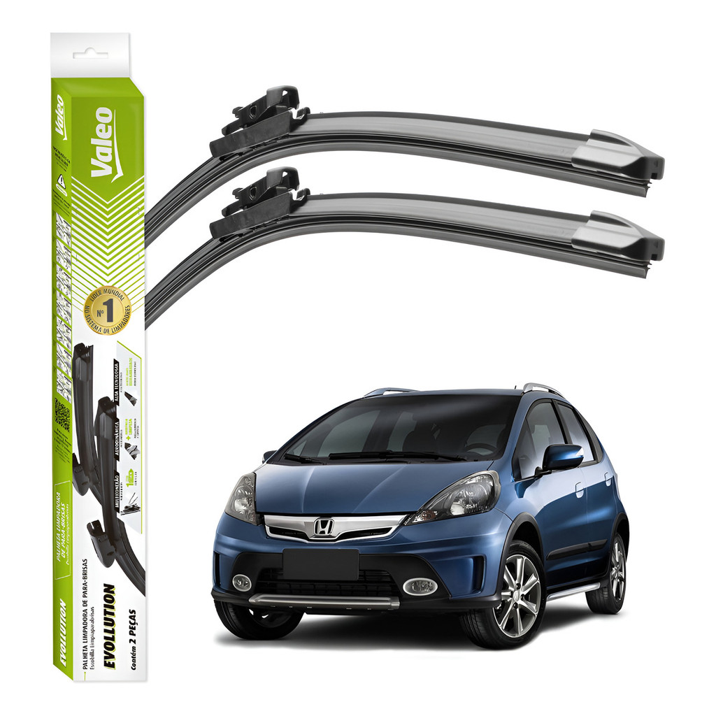 Par Palhetas Limpador Parabrisa Valeo Honda Fit  2009 A 2014 em Oferta na Shopee