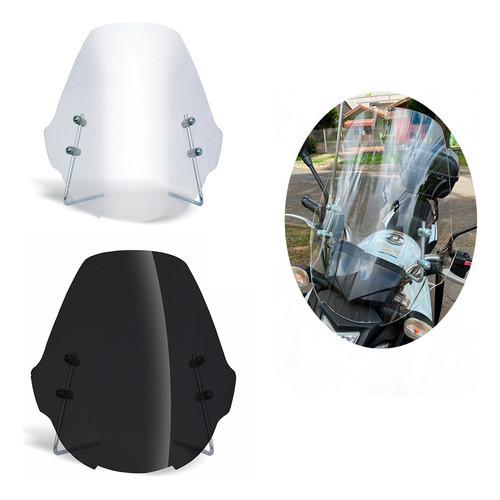 Bolha Parabrisa Para Moto Yamaha Fazer 250 - Fume E Cristal