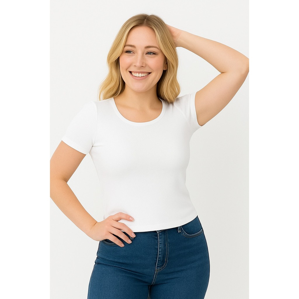 blusa blusinha feminina canelada elastano manga curta princesa blog exclusiva