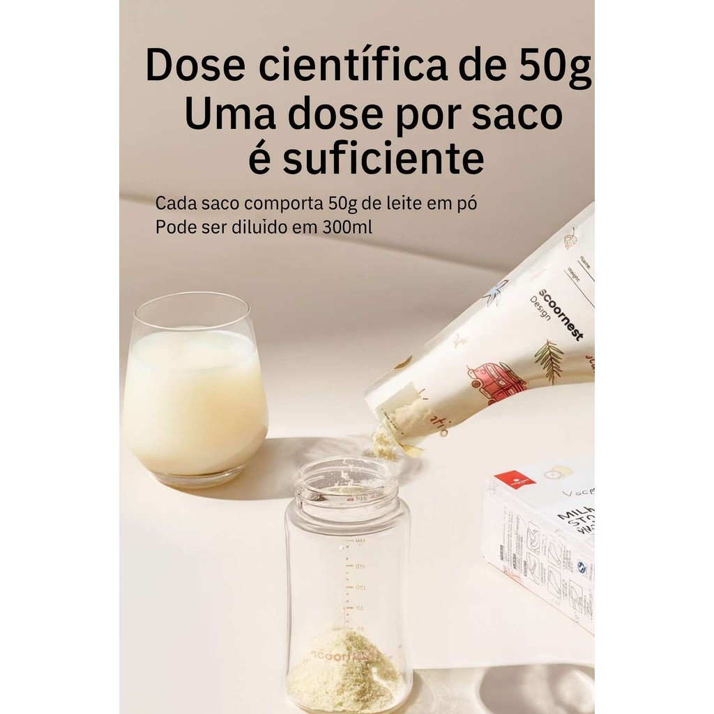 Sacos Descartáveis de Porta Leite em Pó Lacrado Higiênico e Prático para Viagem Armazenamento Groes