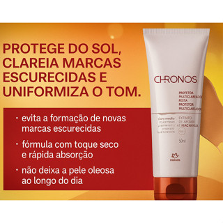 Protetor Clareador FPS 70 Chronos 50ml natura em Oferta na Shopee