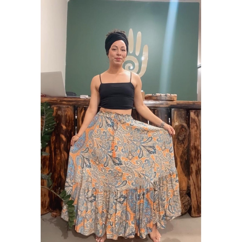 Saia Indiana Seda - Laranja