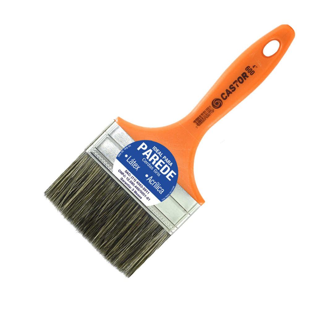 Trincha para Pintura 4" Cerdas Gris  Série 600 - Castor em Oferta na Shopee