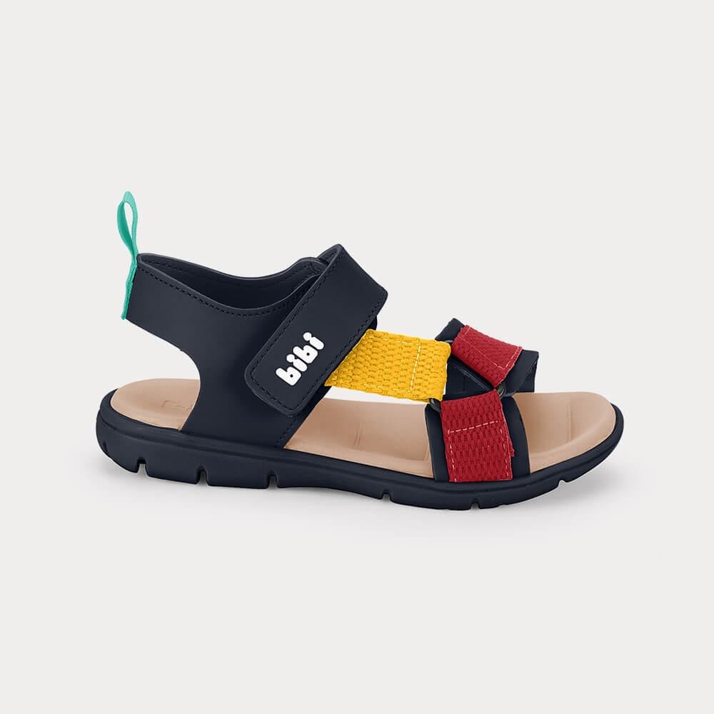 Sandália Infantil Bibi Sandals Kids Azul com Vermelho em Oferta na Shopee