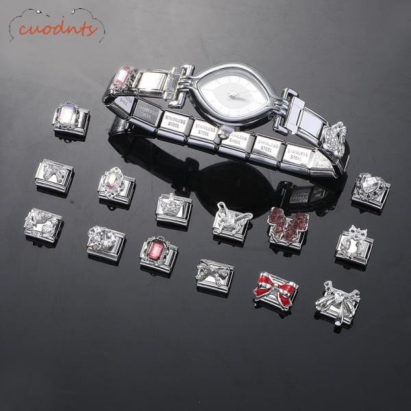DIY Aço Inoxidável Italiano Charme Links Caber Fazer Para 9mm Pulseira Feminino Masculino Jóias Fazendo Acessórios Letra