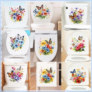 [takejoynewBR] Adesivo De Flor Para Vaso Sanitário-Decalque Universal À Prova D'água Tampa De Tbr em Oferta na Shopee