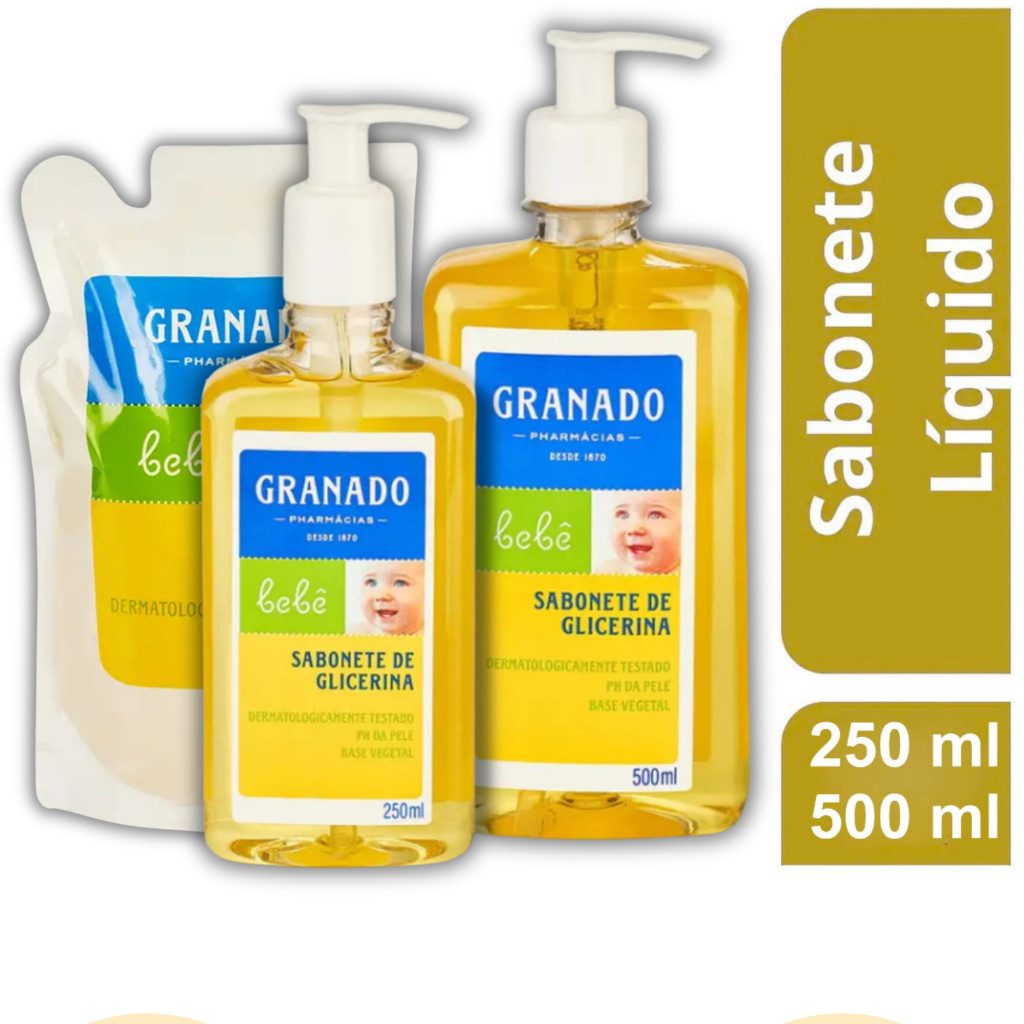 Granado Bebê Sabonete Líquido De Glicerina Tradicional Banho Suave Refil 250ml 500ml