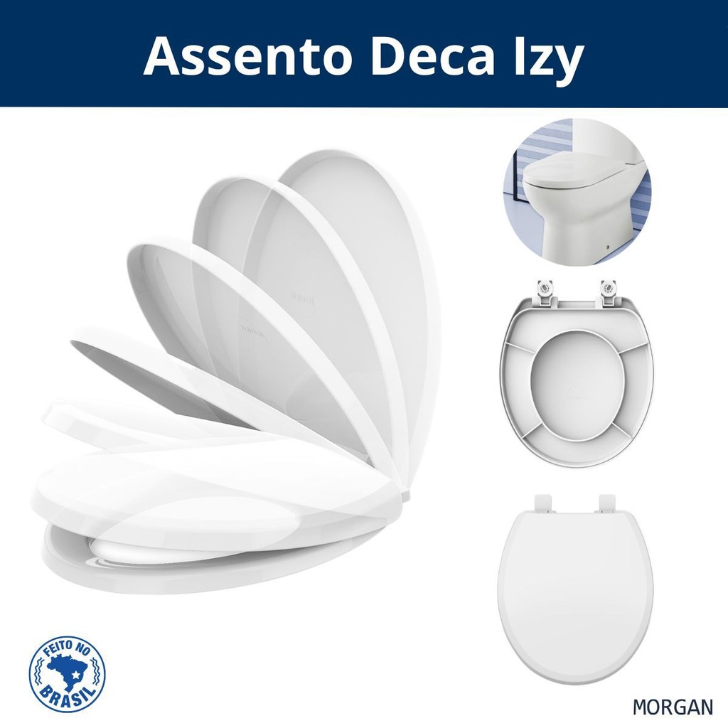 Tampa Vaso Izy Deca Soft Close Amortecedor 1.6 GPF 6 LPF