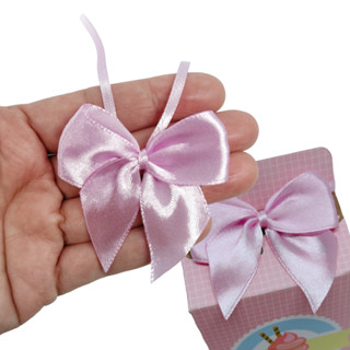 Laço de Cetim Rosa BB COM FITA PRA AMARRAR - 20 Unidades ideal para Presentes Lembrancinhas em Oferta na Shopee