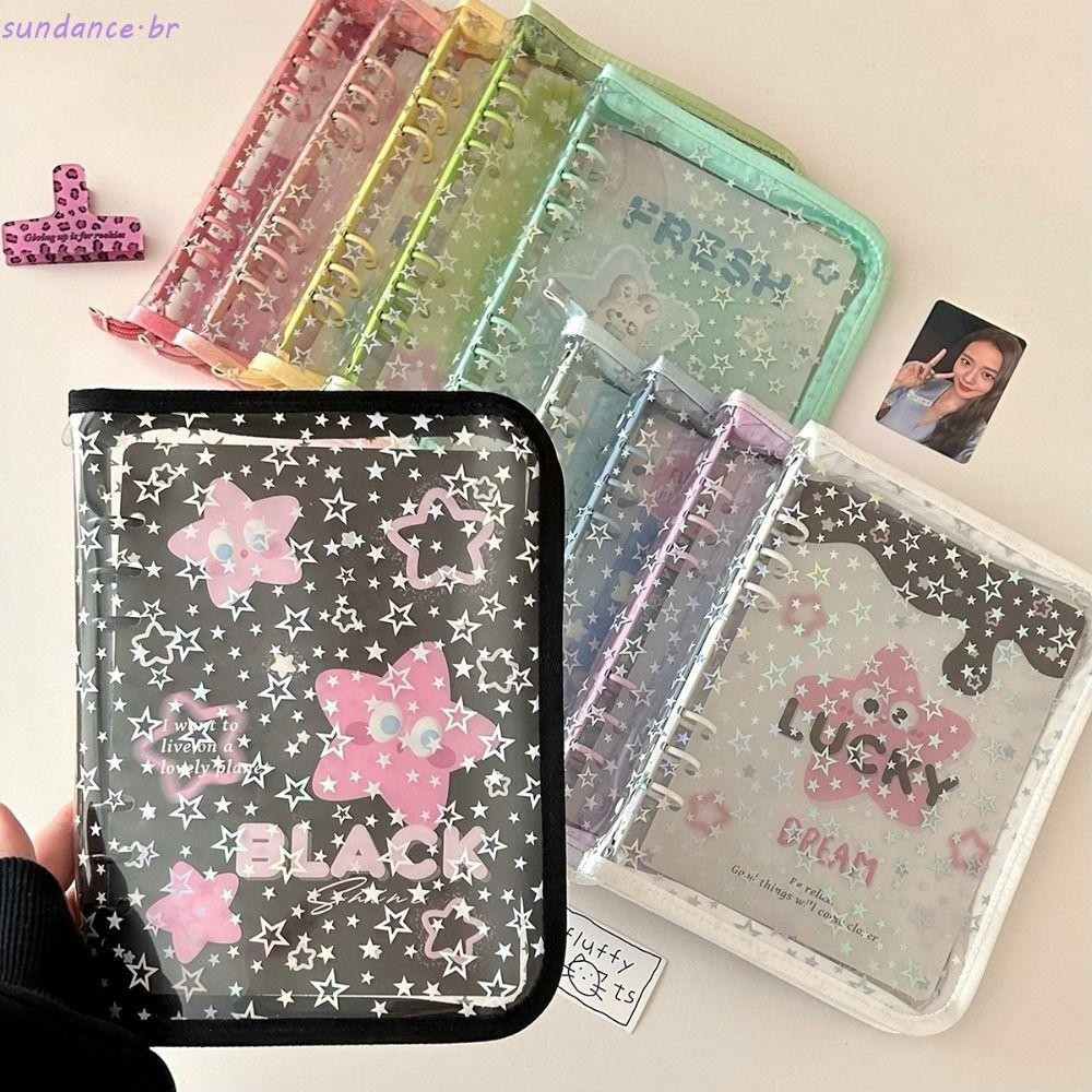 SUNDANCE Binder Capa Do Álbum De Fotos , A5 Korea Style Photocard Holder , Papelaria PVC Simples Transparente Coleção