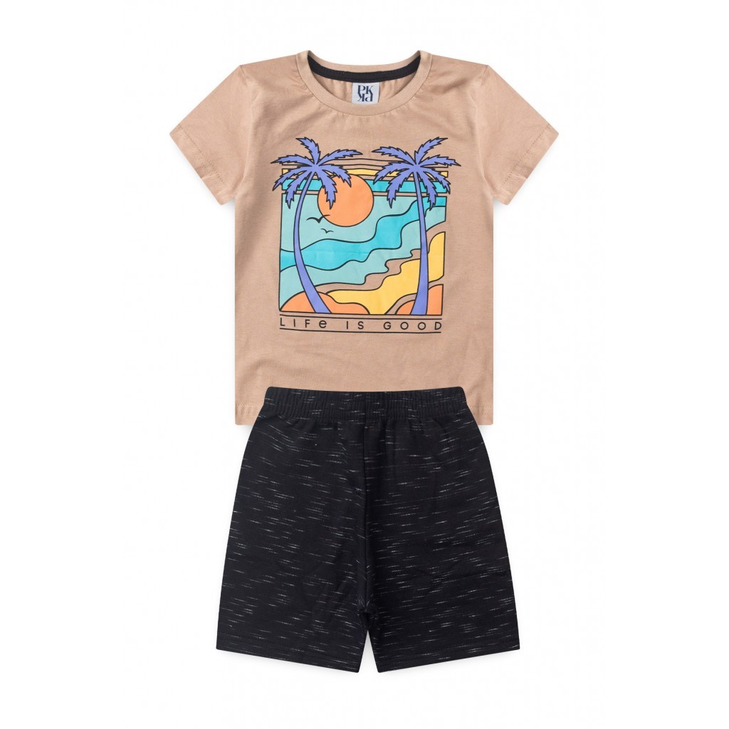 Conjunto Infantil Masculino Vida No Verão em Oferta na Shopee