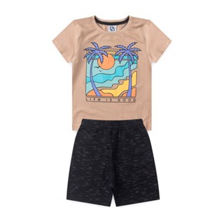 Conjunto Infantil Masculino Vida No Verão em Oferta na Shopee