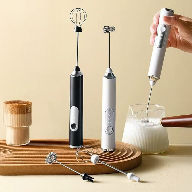 Misturador Batedor Mixer Elétrico 2 em 1 – Espumador de Leite/ Café/ Capuccino e Claras de Ovos/ Utensílio de Cozinha