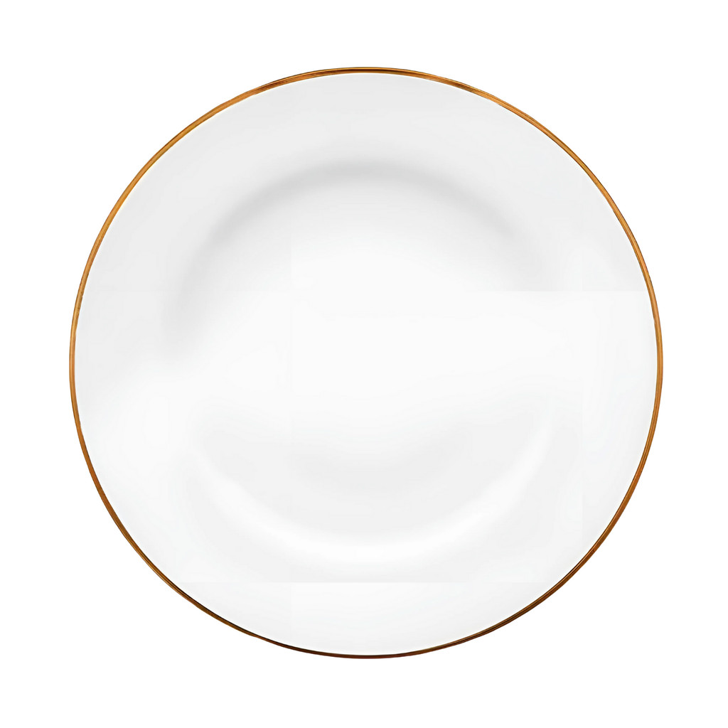 Prato Fundo 23,5cm Sopa Sofia Ouro Porcelana Borda Dourada Oxford