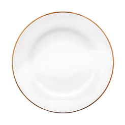 Prato Fundo 23,5cm Sopa Sofia Ouro Porcelana Borda Dourada Oxford