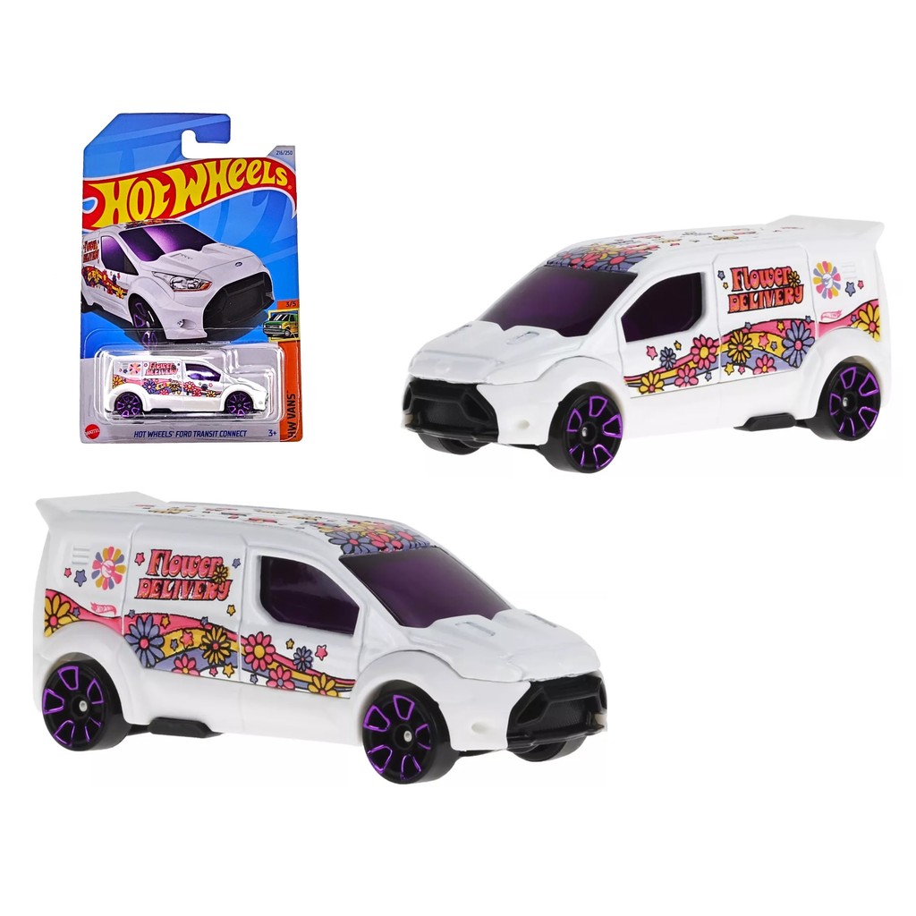 Hot Wheels Ford Transit Connect 1:64 Van T-Hunt Miniatura HW