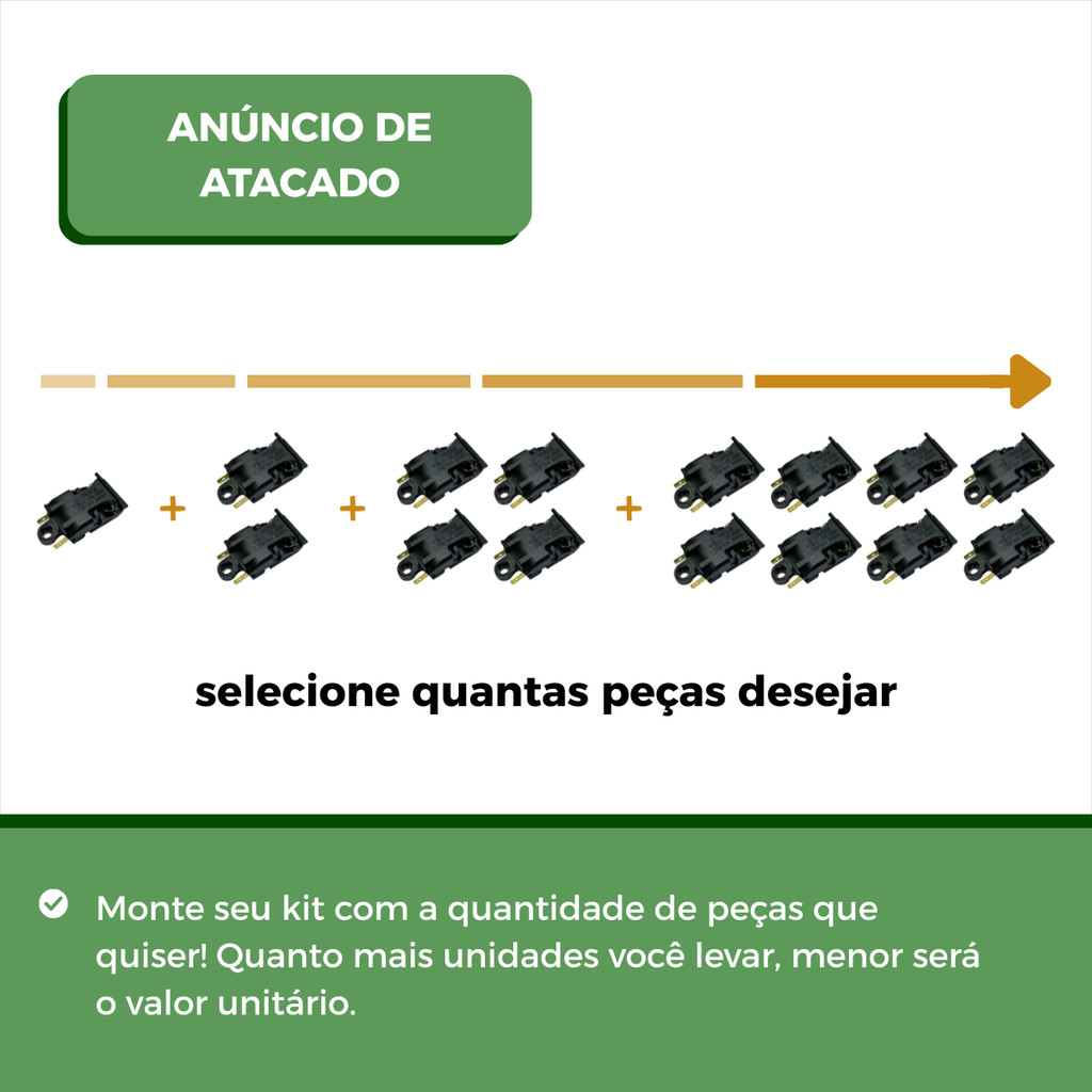 Interruptor Termostato Chave Botão Liga Desliga Chaleira Elétrica PRODUTO NO BRASIL NF