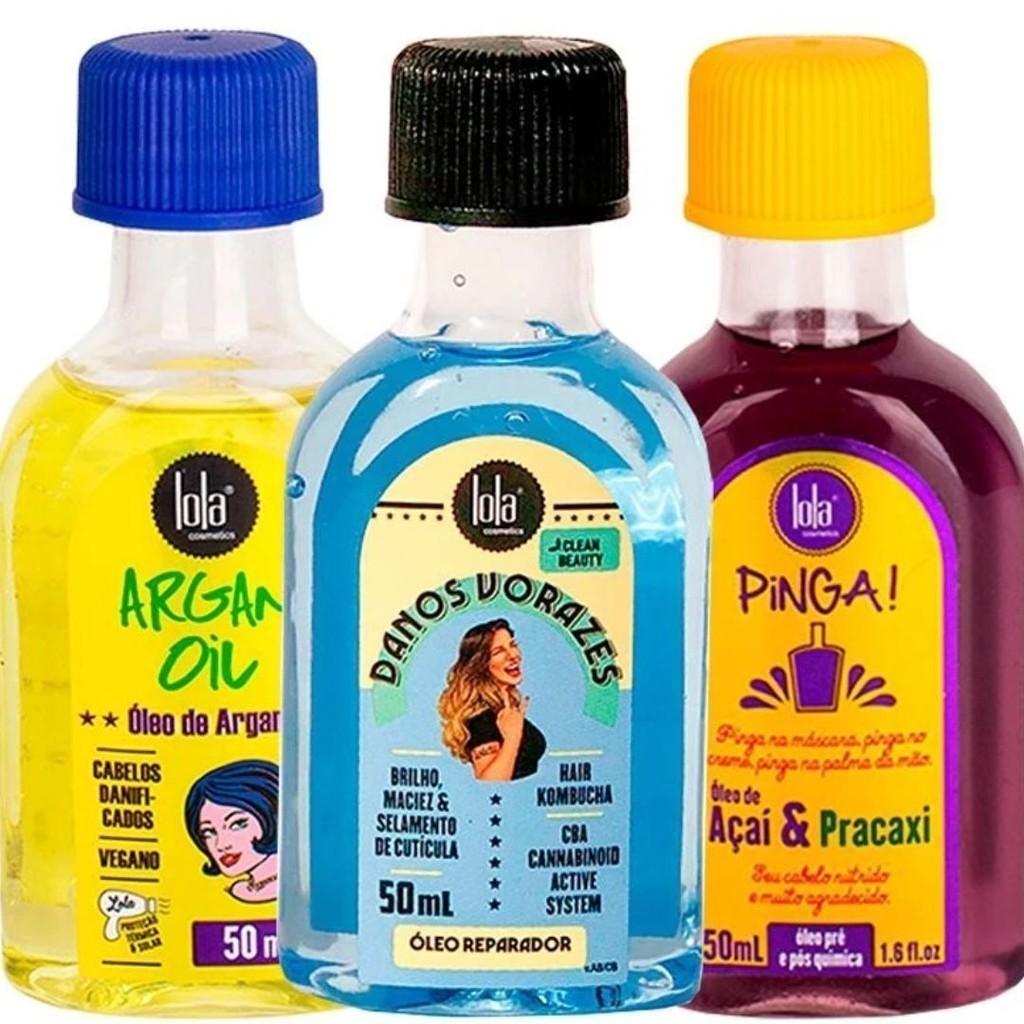 Kit de oleos e tratamentos Lola para cabelo
