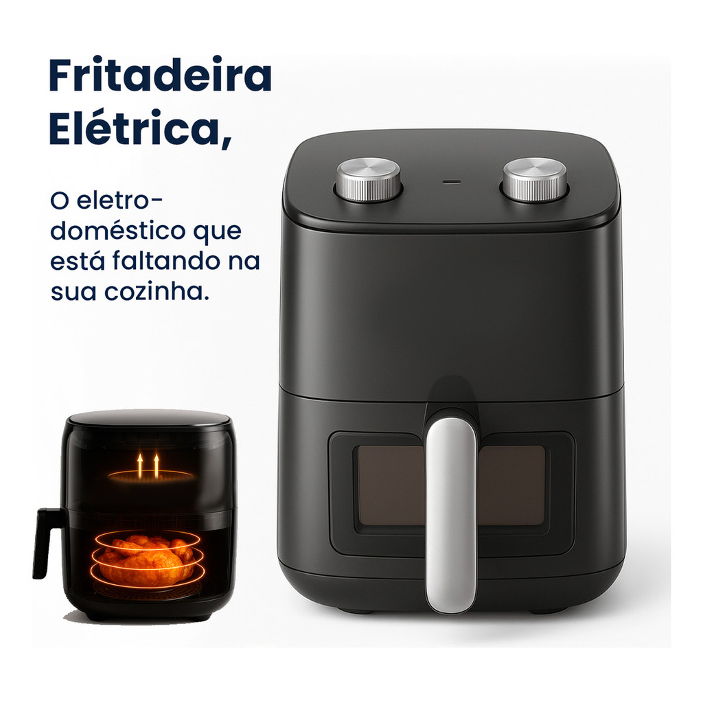 Airfryer Ultrafry Fritadeira Sem Óleo 3.7L Cesto Removível e Cozimento Rápido