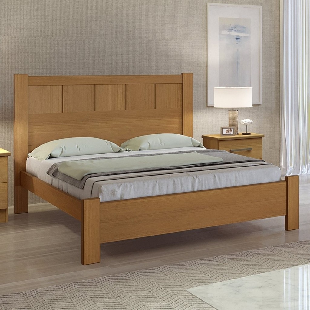 Cama Casal Premium 100% Mdf Cinamomo em Oferta na Shopee