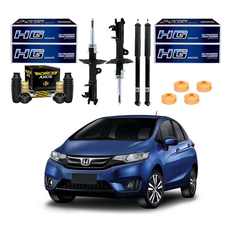 Kit Amortecedor Dianteiro Traseiro Fit 1.5 2015 A 2017
