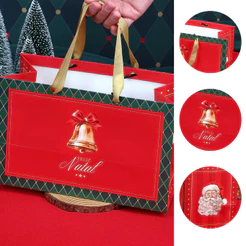 10 SACOLA NATAL 26X16,5X13CM VINTAGE 5055 ( JANGO NATAL 2025 )