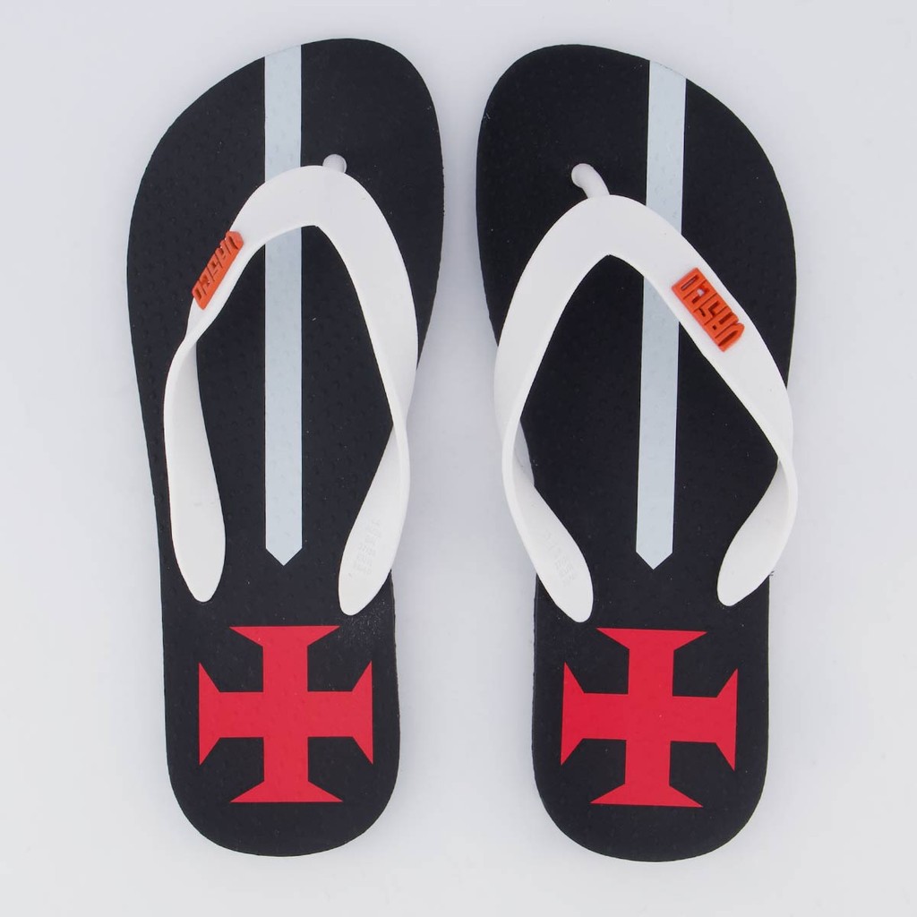 Chinelo Vasco Camisas Negras Preto e Branco em Oferta na Shopee