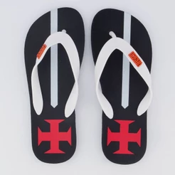 Chinelo Vasco Camisas Negras Preto e Branco
