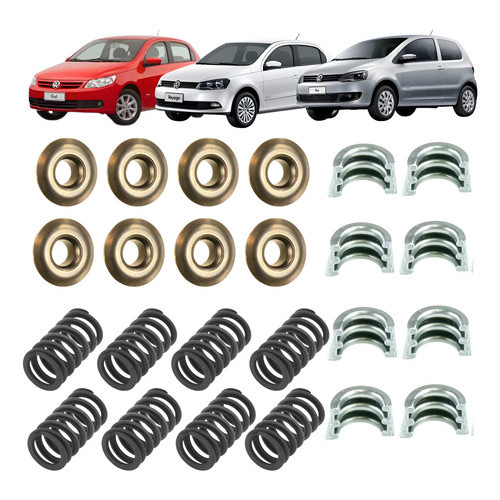 Kit Retifica com Mola / Chapéu E Trava De Válvula Gol / Fox / Saveiro / Polo / Golf - 1.0 1.6 power Ea111
