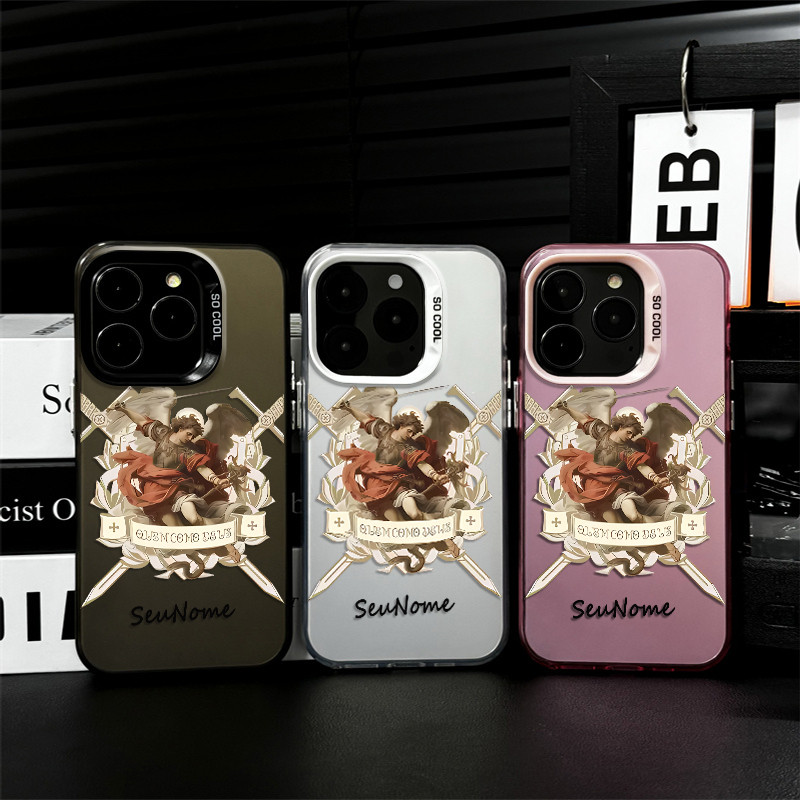 Capinha de celular personalizada Anjo São Miguel para Samsung Galaxy A15 A14 A03 A35 A12 A32 A54 Core 4G 5G Capinha