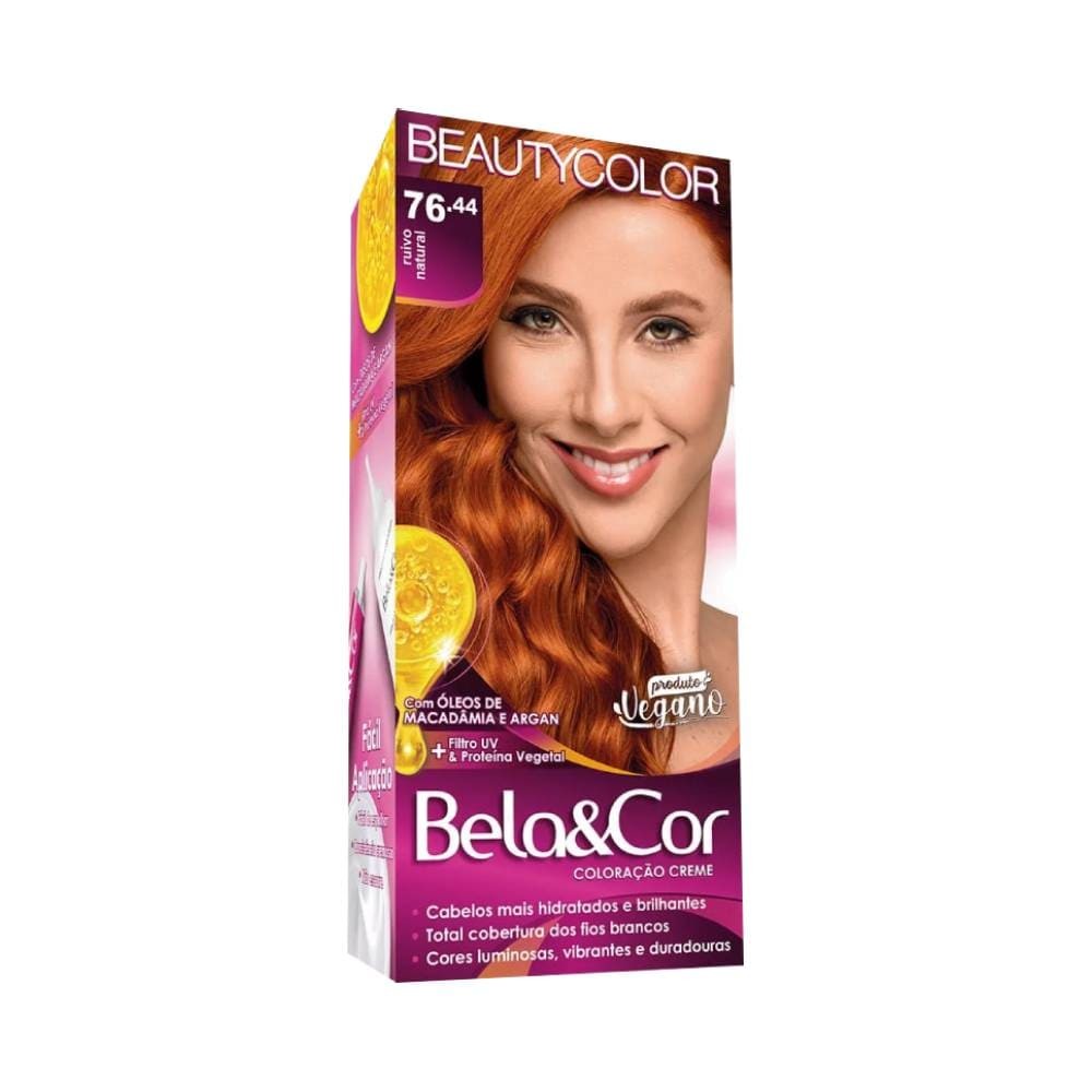 Coloração Bela&Cor 76.44 Ruivo Natural