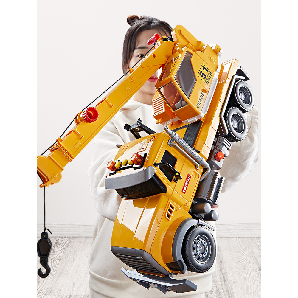 Crianças grande guindaste guindaste carro de brinquedo Oversized grande guindaste engenharia veículo modelo carro menino