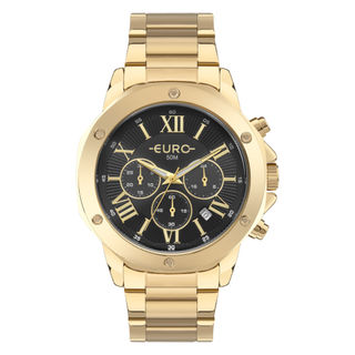 Relógio Euro Feminino Big Case Dourado - EUJS25AD/4P