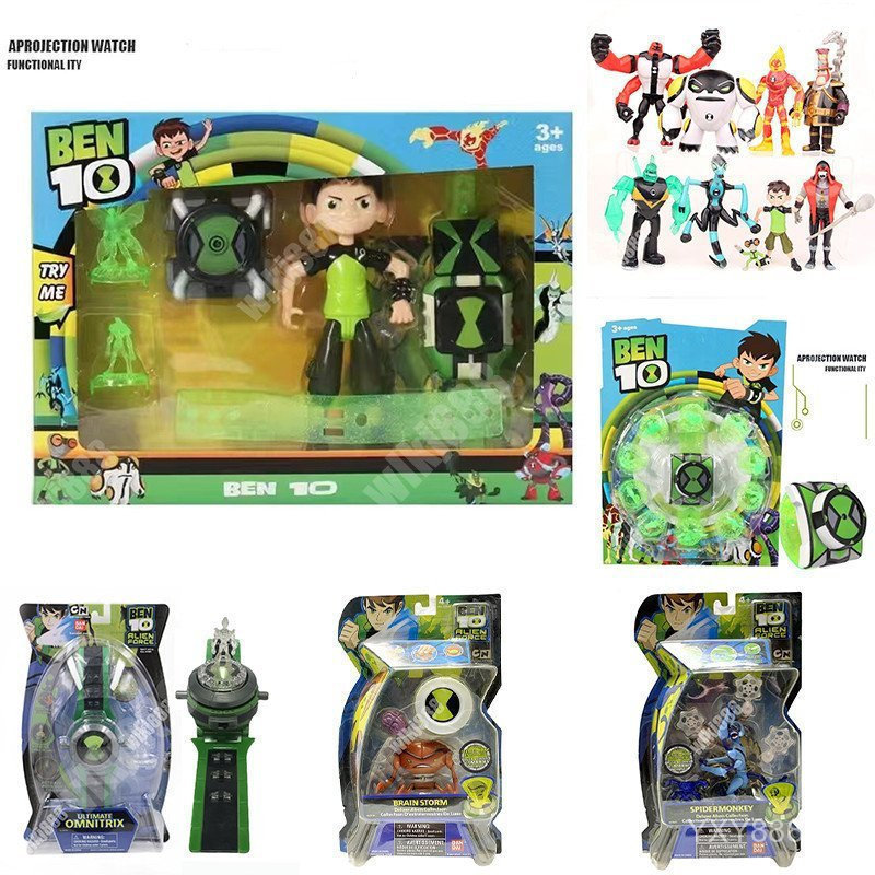 Figura de Ação Ben Tennyson com Relógios Omnitrix, 10 Heatblast Way, Grande Benwolf, Ditto, Boneco Alienígena para Crian